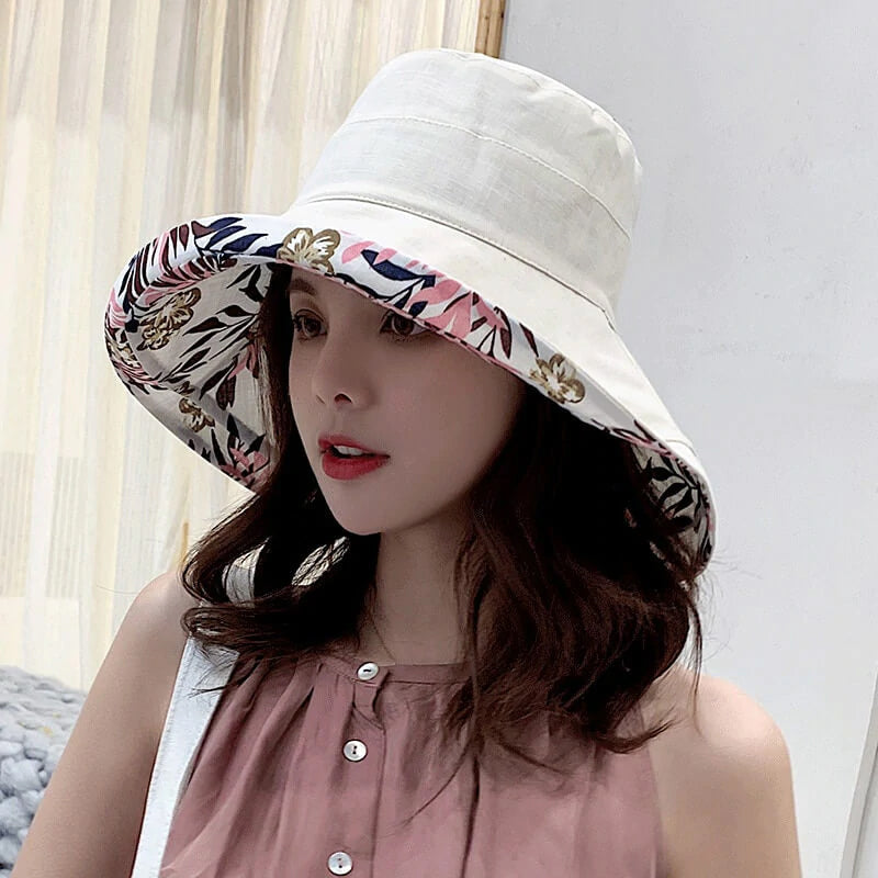 Wide Brim Cotton Summer Hat