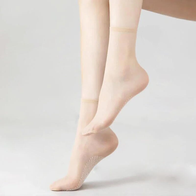 Invisible, Slip-resistant Crystal Silk Socks