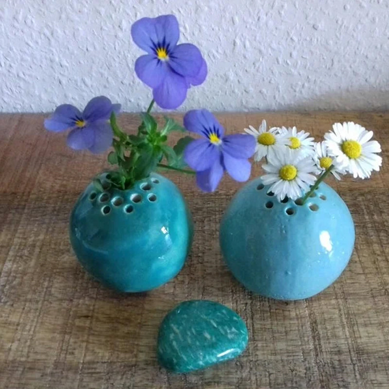 Resin Handmade Vase Flower Stone Table Decor