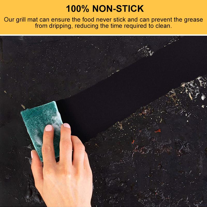 Non-Stick BBQ Grill Mats  with cutting box