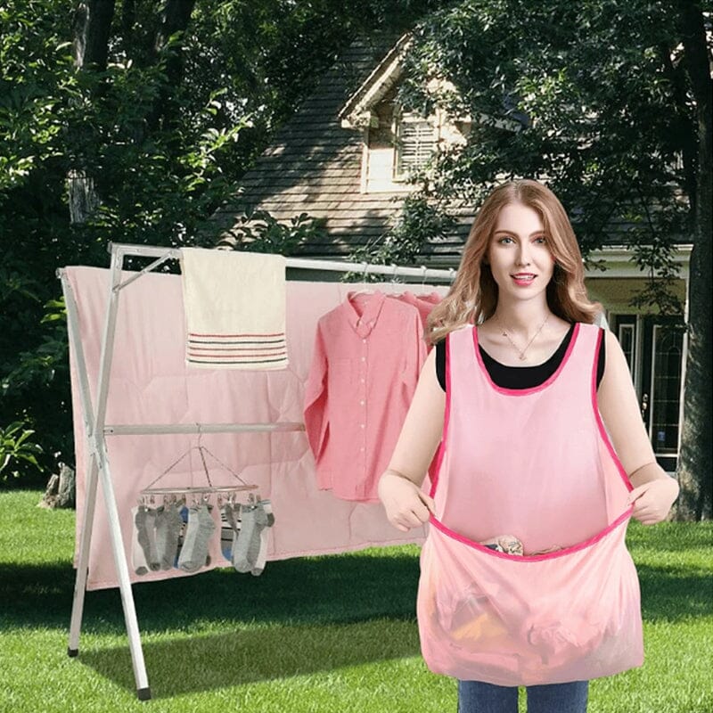 Portable Clothes Drying Apron